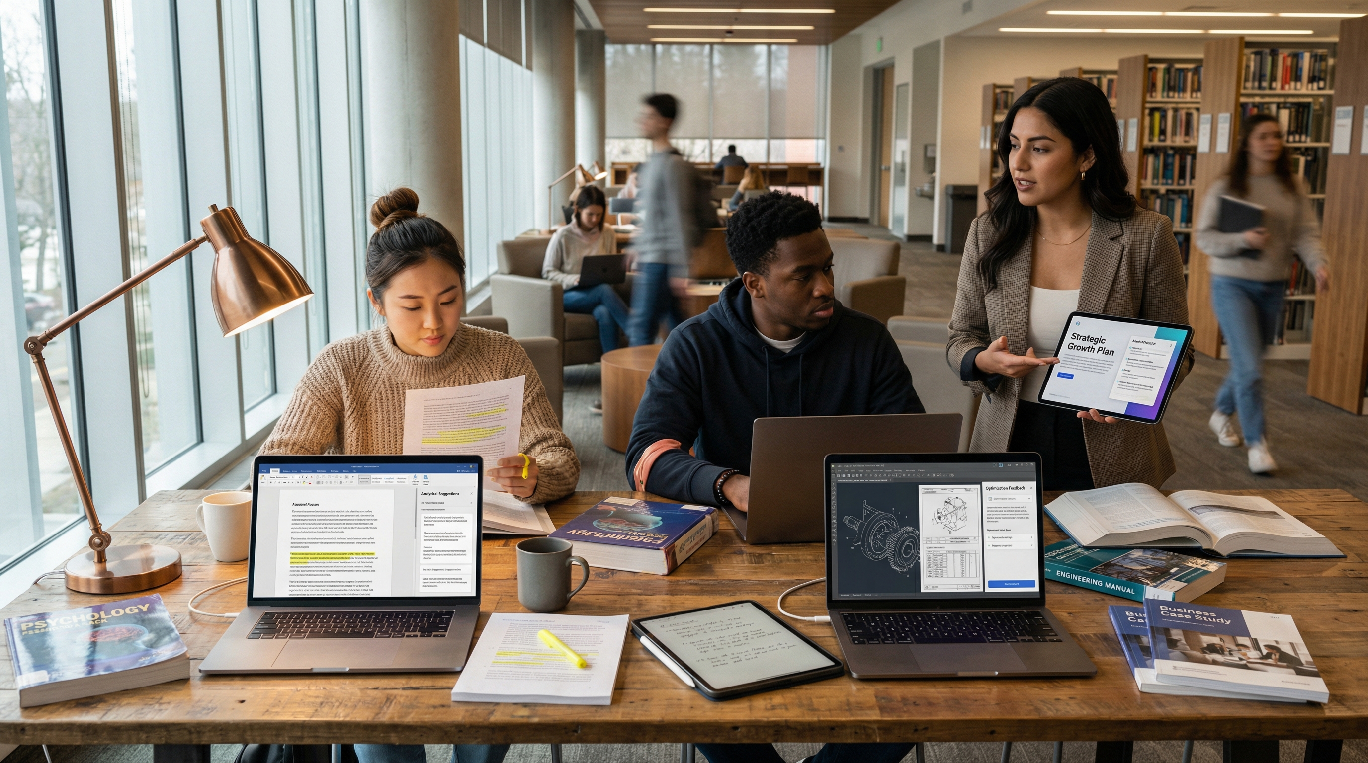 Engineering student working on technical documentation with precision and clarity