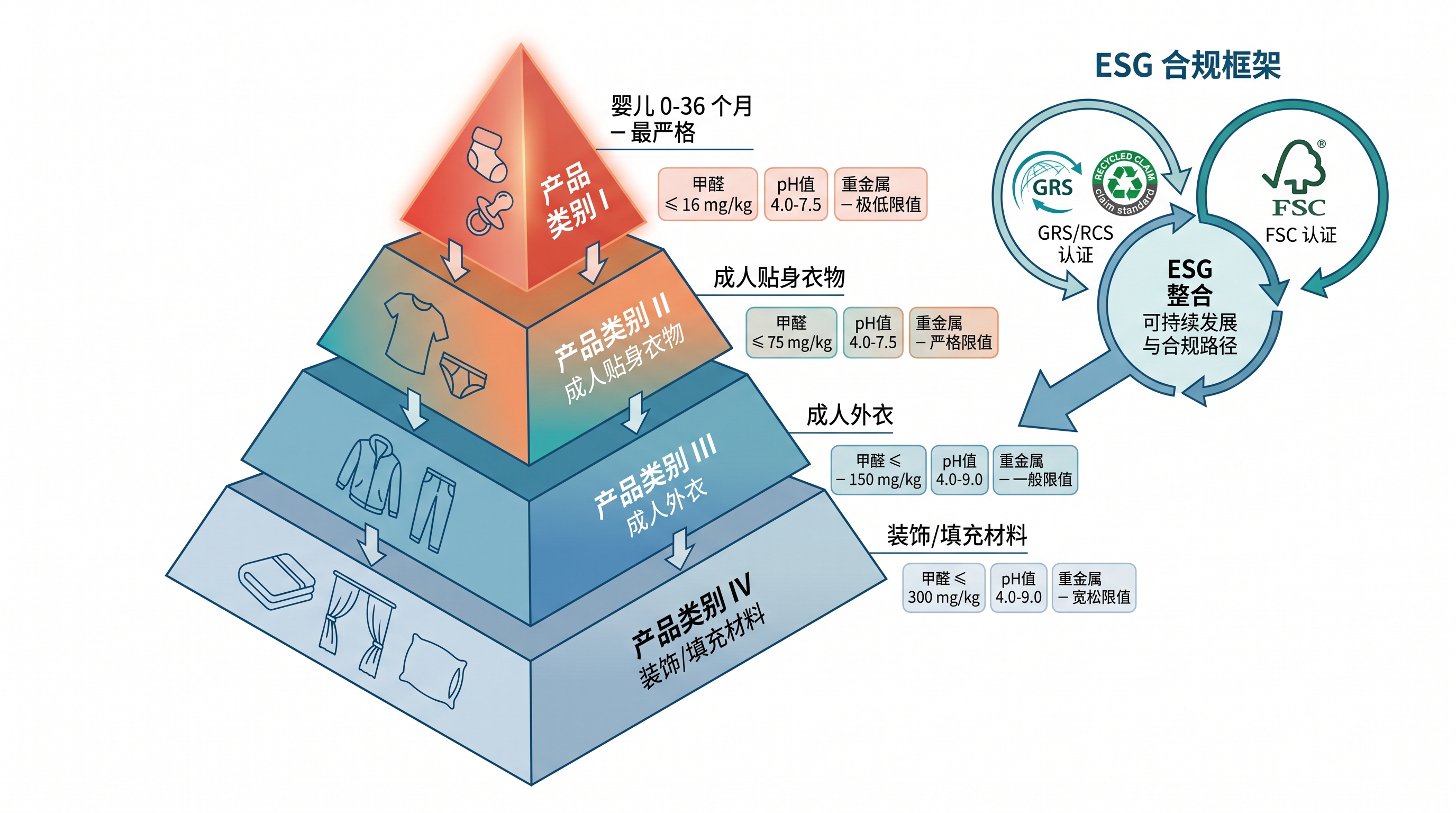 OEKO-TEX Product Class分类对照图：婴幼儿用品与成人纺织品认证标准差异解析