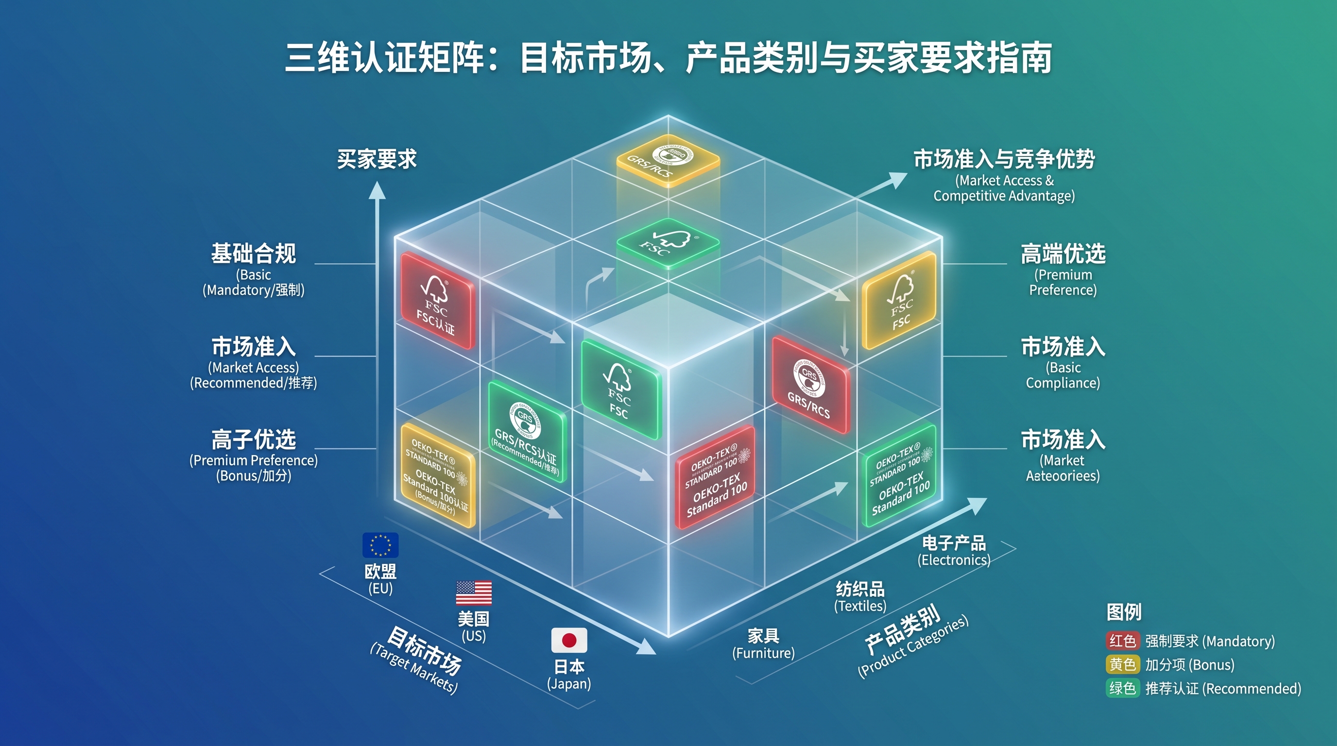 认证矩阵三维交叉分析示意图