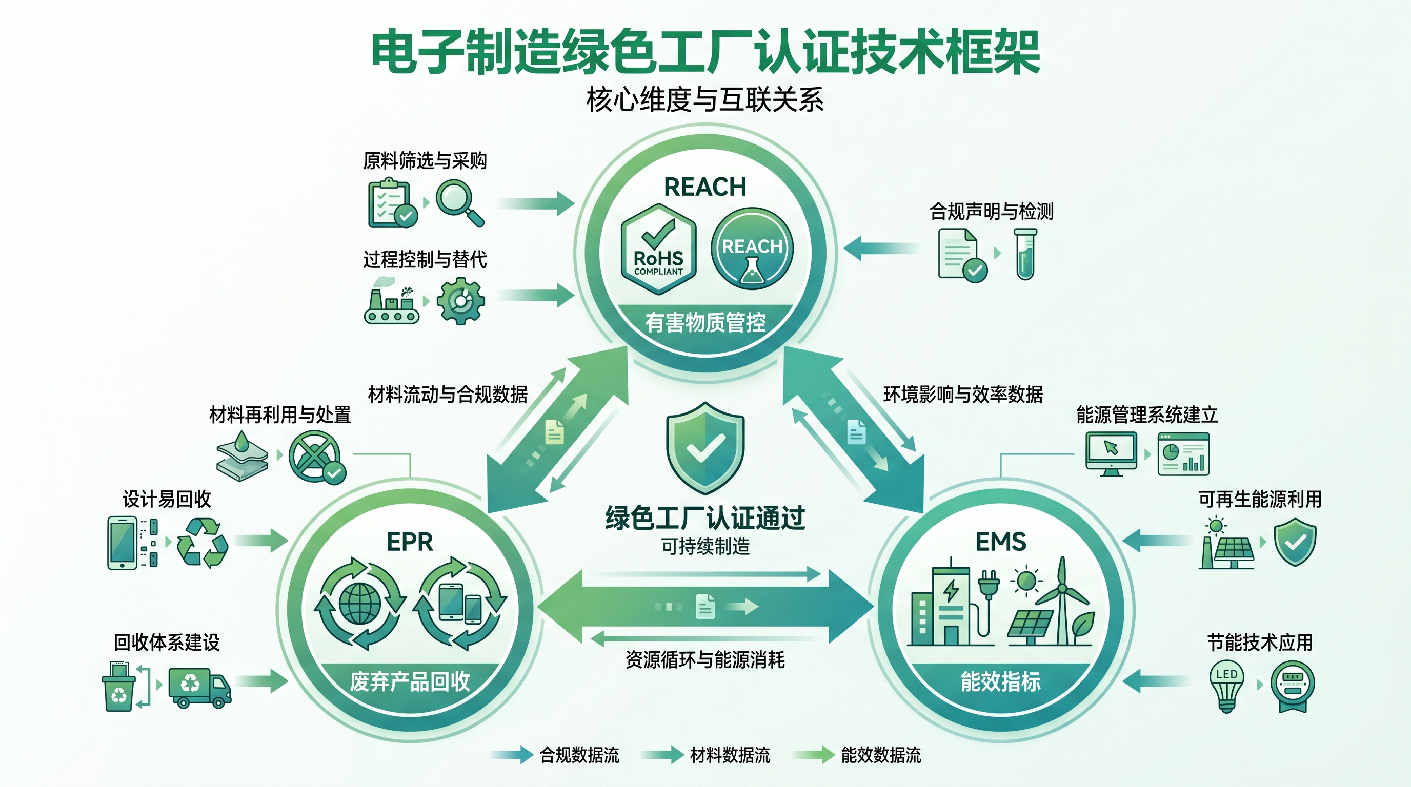电子信息制造业绿色工厂三大核心指标管控框架：有害物质、废弃回收与能效管理