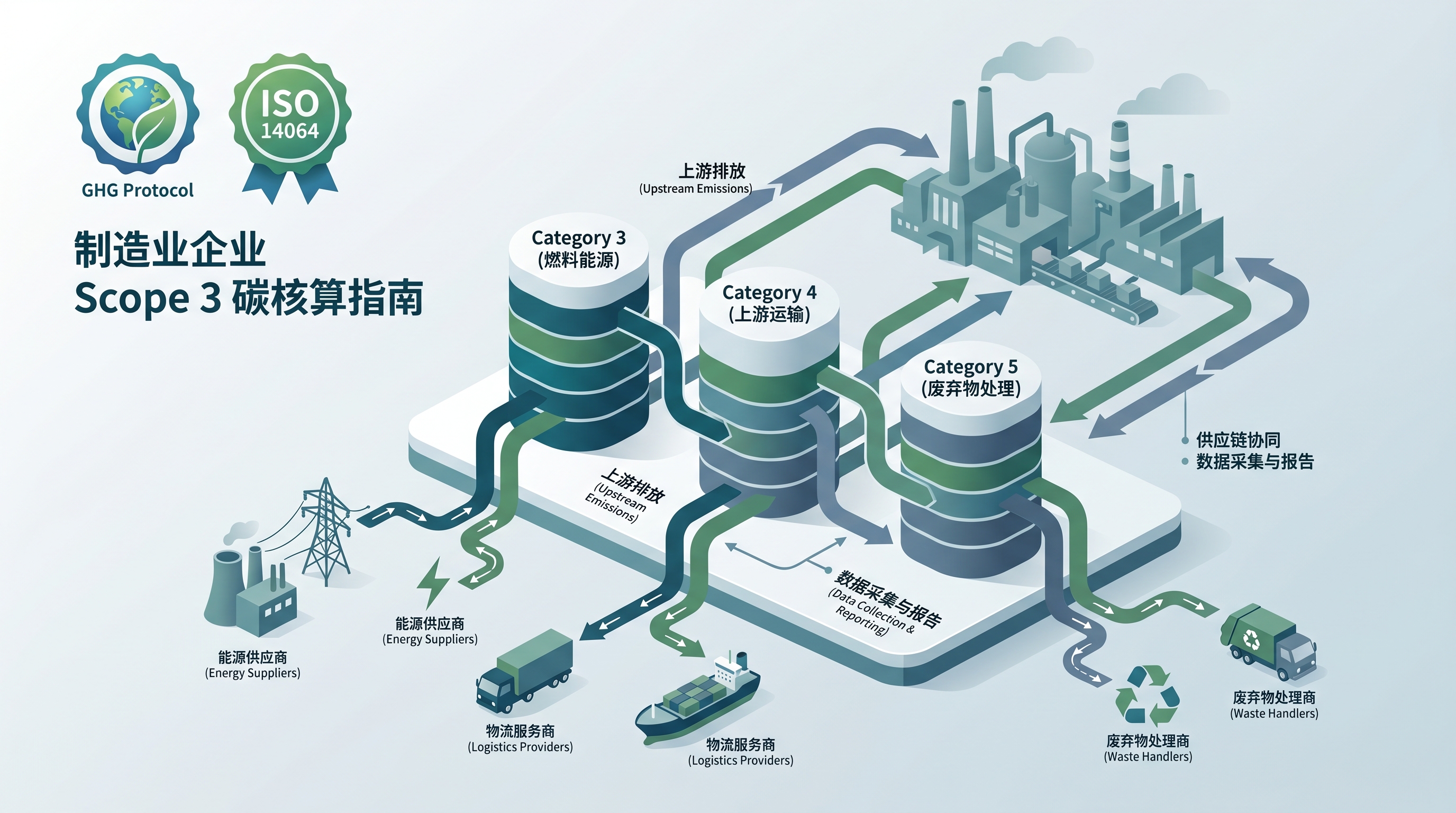制造企业Scope 3排放核算实操：燃料能源相关活动与废弃物处理数据来源指南
