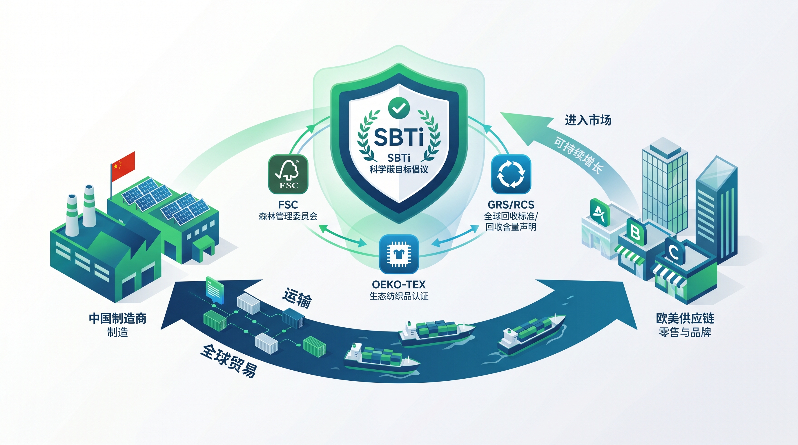 SBTi认证如何帮助出口企业开拓欧美大客户,全球供应链绿色准入门槛分析