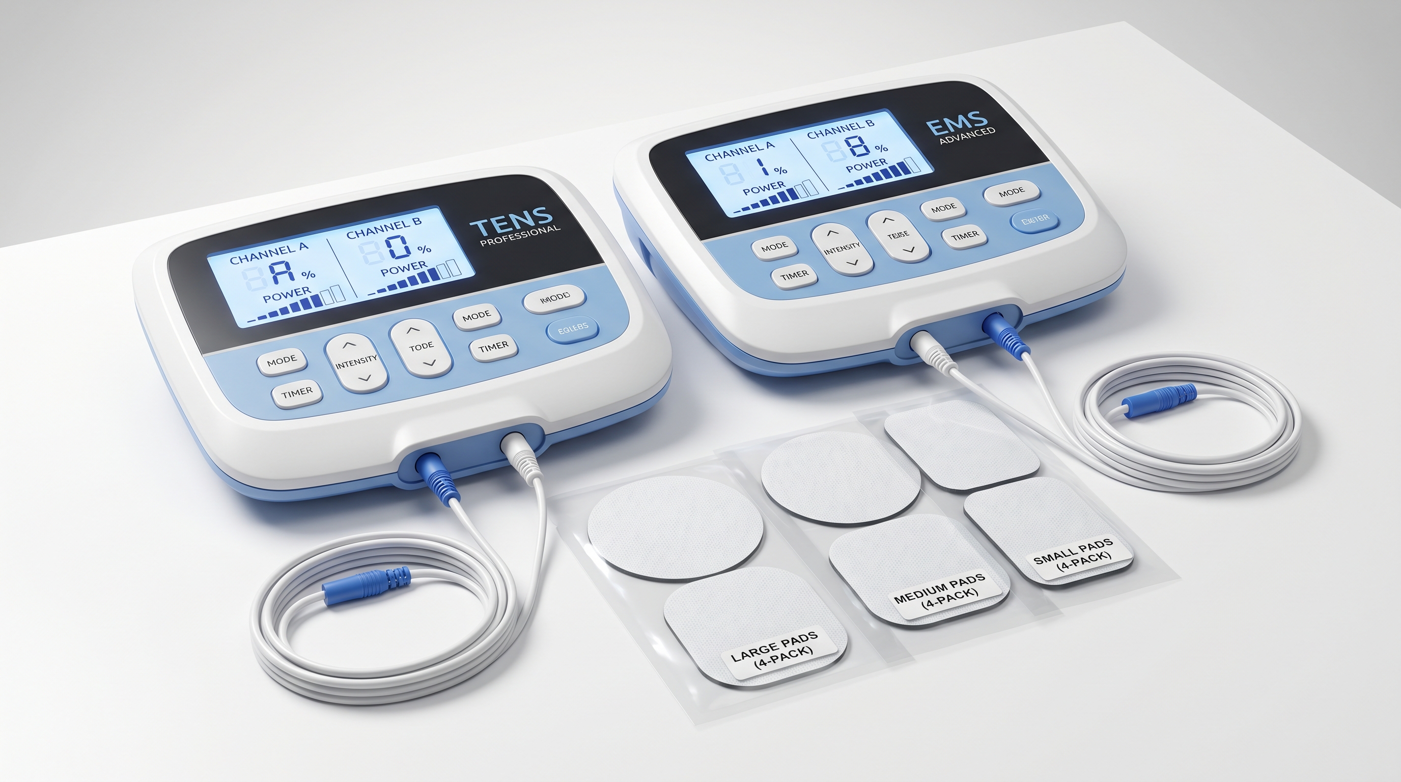 Comparison of professional-grade TENS and EMS devices for home electrotherapy use