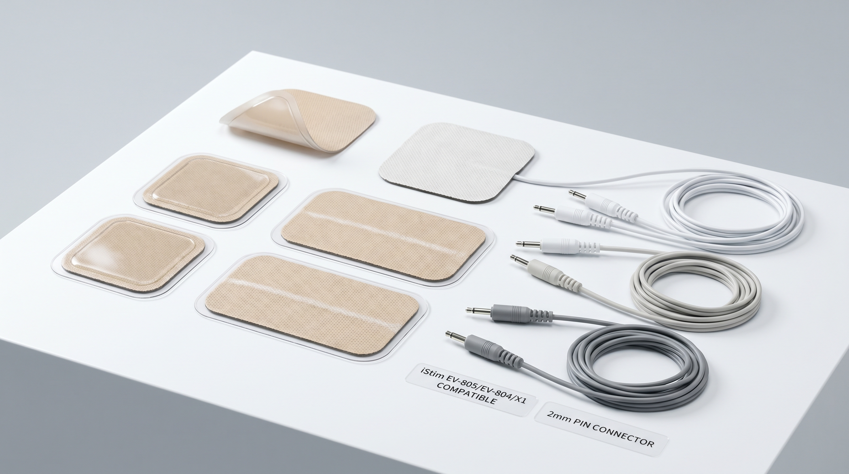 Compatible electrode pads for iStim EV-805, EV-804, and X1 TENS EMS devices