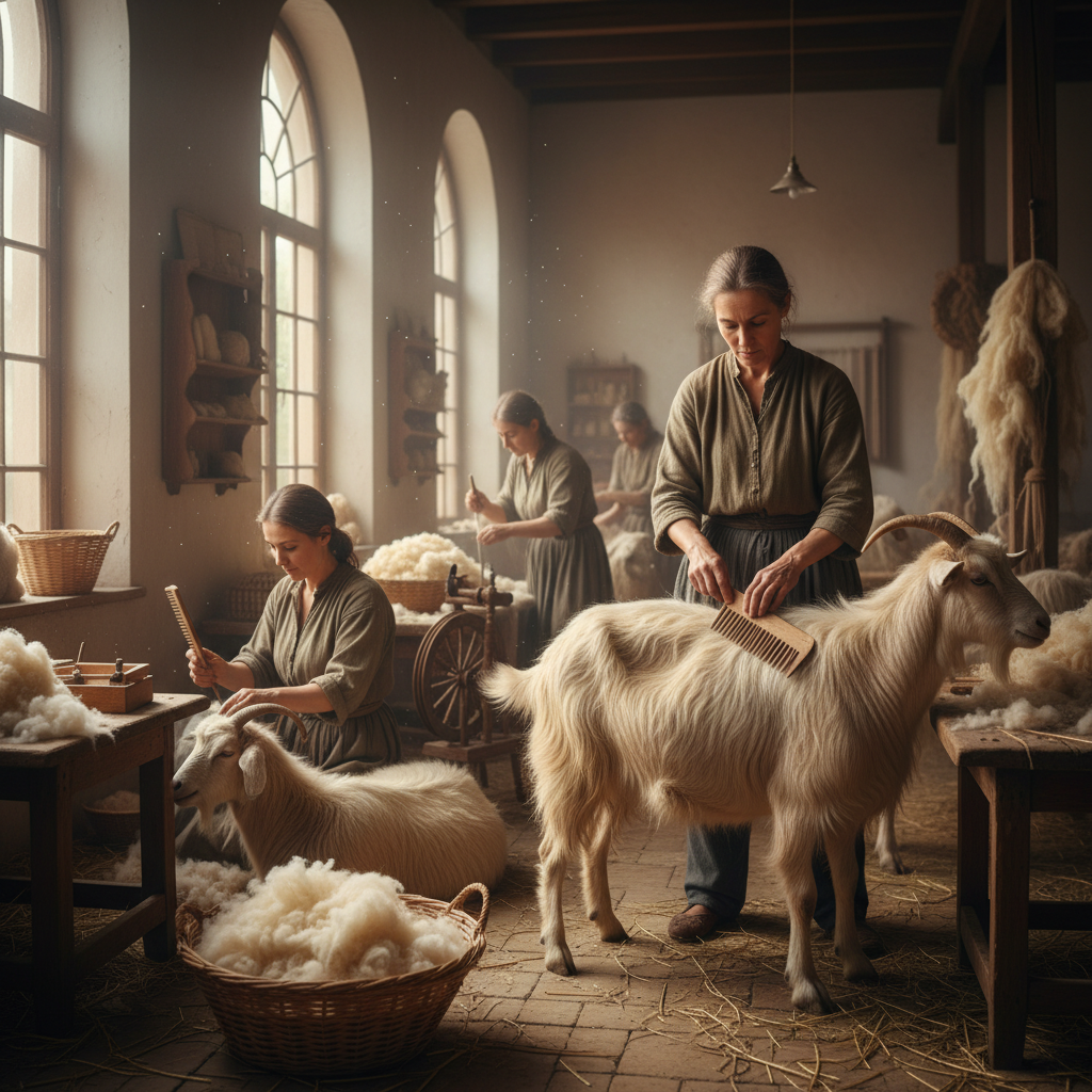 Microscopic comparison of cashmere and wool fibers