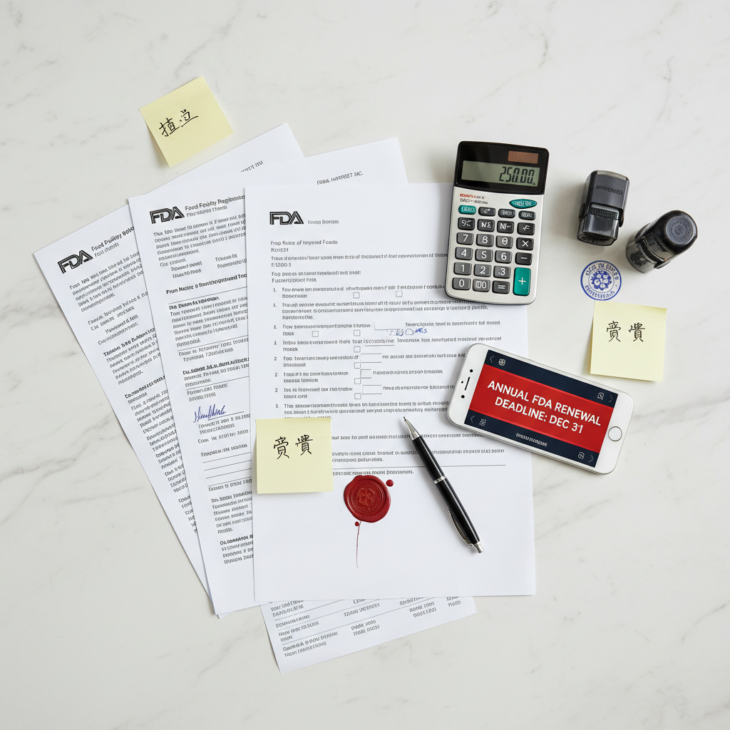 FDA食品註冊更新流程與專業代理服務說明